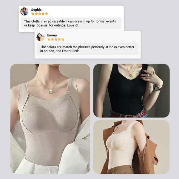 💖Black Friday Big Sale 50% OFF🌹[Women’s Gift] Women's Thermal Tank Tops With Built-in Bra